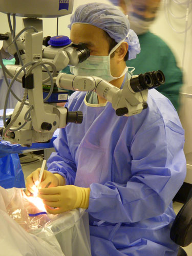 Randy Mathenia's new artificial corneal surgery